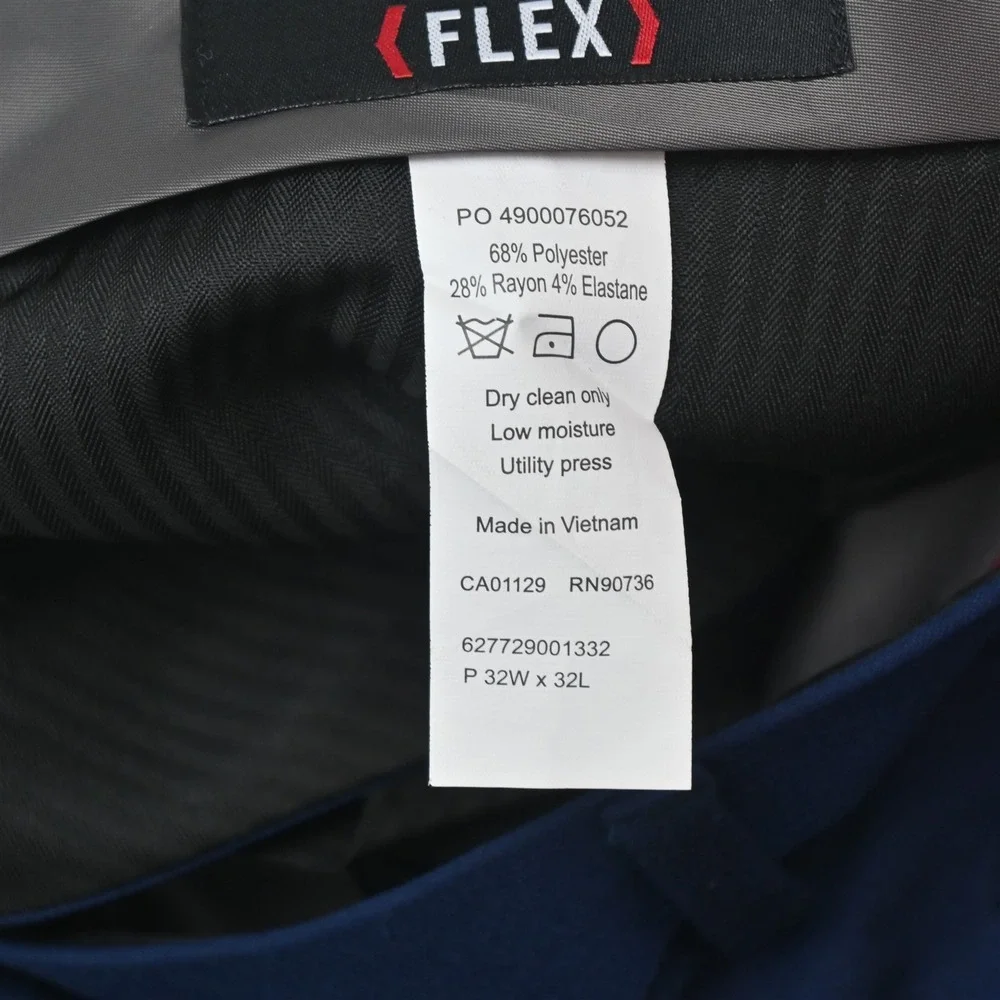 NEW Van Heusen 40L 32x32 Blue Flex Mens Jacket Pants Suit